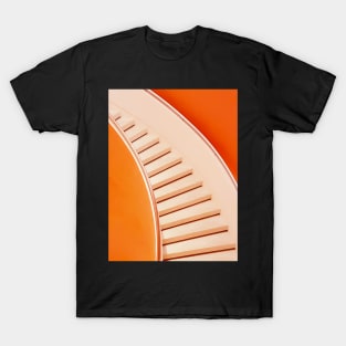 Orange Colored Spiral Staircase T-Shirt